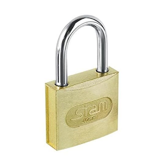 Cadeado 40Mm Zamac Latonado - Stam