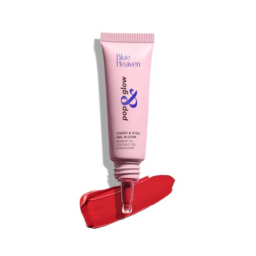 Image of Blue Heaven Pop & Glow Eye & Cheek tint blusher for face makeup, Blush enriched with Rosehip and Coconut oil - Pink Tease, 12ml