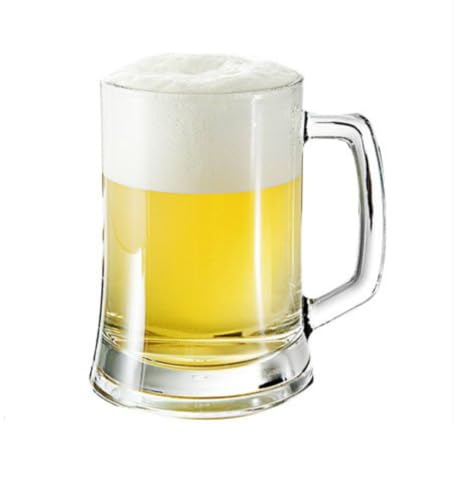 Image of Pasabahce Glass Party Beer Mugs (Clear, 500 ml) - Set of 2
