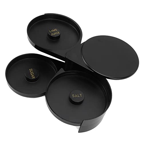 Pissente Salt Rimmer, 3 Tier Margarita Glass Rimmer, Margarita Salt Rimmer Sugar Rimmer Set, Glass Rimmer for Margarita and Cocktai