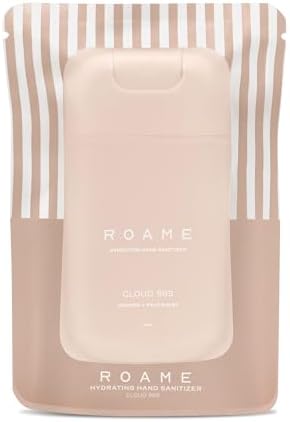 Roame Cloud 999 Hydrating Alcohol-Based Hand Sanitizer Spray – Antibacterial, No-Rinse Formula – Pocket-Size Travel-Friendly – Juniper & Palo Santo Blend Scents, TSA-Friendly – 1oz