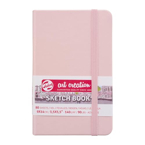 Image of Talens Japan T9314-011M 441726 Royal Art Creation Sketchbook, Drawing Notebook, 3.5 x 5.5 inches (9 x 14 cm), Pastel Pink