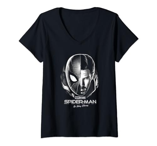 T-shirt Spider-Man col V Marvel idée cadeau originale pour femme passionnée de comics