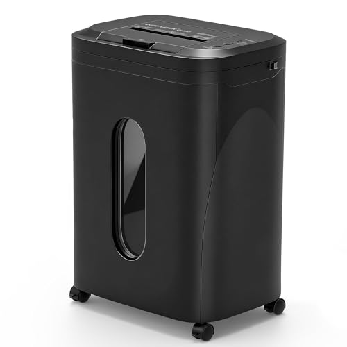 Image of 250-Sheet Paper Shredder Auto Feed, Commercial Shredders Heavy Duty, 60 Min Non-Stop, P-5 Ultra Security Shredder for Home Office, Micro Cut with Wheels, 8.72 Gal Bin, <60 dB(OL380)