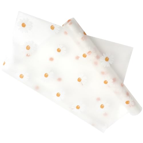 VILLFUL para Cajones y Estantes Forro Transparente de EVA con Diseño Margaritas Alfombrilla Antideslizante y Fácil de Limpiar para Cocina y Frigorífico Cortable y Reutilizable