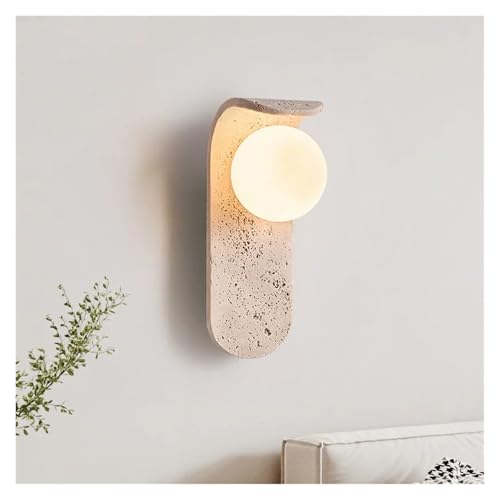 Lámpara de pared LED de piedra natural de cueva amarilla con iluminación creativa moderna 3