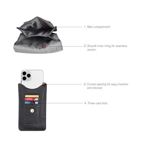 Oak Leathers Small Crossbody Bag For Women - Mini Cell Phone Purse - Crossover Wallet Bag With Adjustable Shoulder Strap2