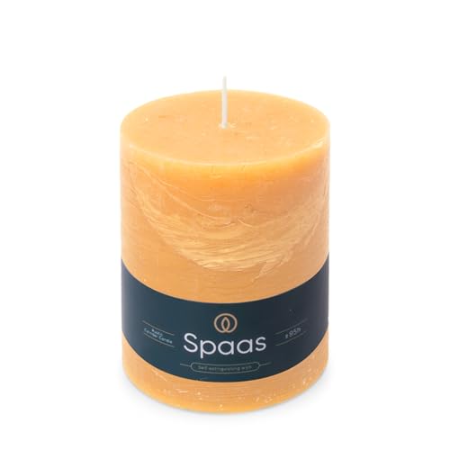 Spaas Rustic Pillar Candle 100/130 mm 95h, Sand, 100 mm x 13 cm