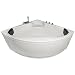 Produktbild Basera® Eck-Badewanne Futuna 140 x 140 cm mit Wasserfall, LED-Ambiente und Kopfstützen