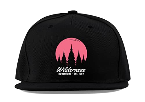 Casquette de baseball unisexe noire en coton Wilderness Adventures taille unique