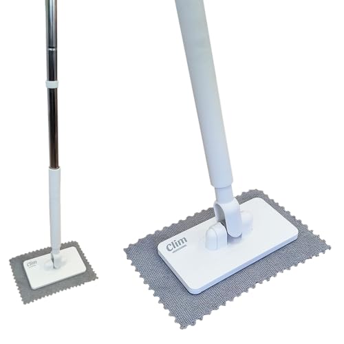 Clim Profesional Mini Mopa Multifunción con Clip, Sin Recambios, Mango de Acero Inoxidable, para Limpieza de Paredes, Azulejos, Muebles y Cristales