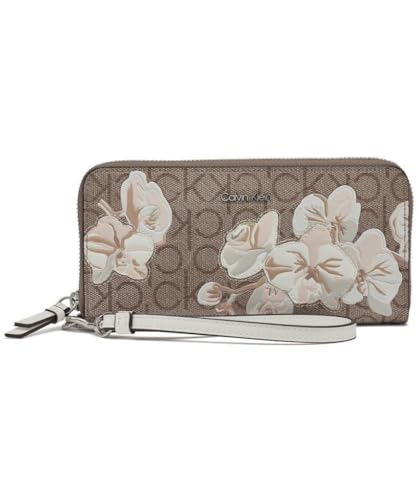 Image of Calvin Klein Women's Key Item Saffiano Continental Zip Around Wallet With Wristlet Strap
