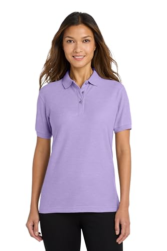 Port Authority Ladies Silk Touch Polo Shirt, Bright Lavender, XL