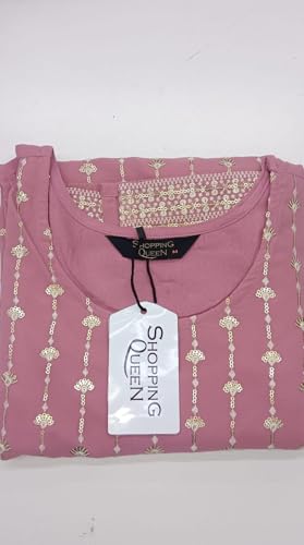 Image of SHOPPING QUEEN Women's Georgette Straight Kurta Sharara Set with Dupatta