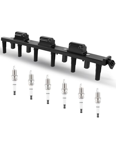 UF296 Ignition Coil & Iridium Spark Plugs Compatible with Jeep