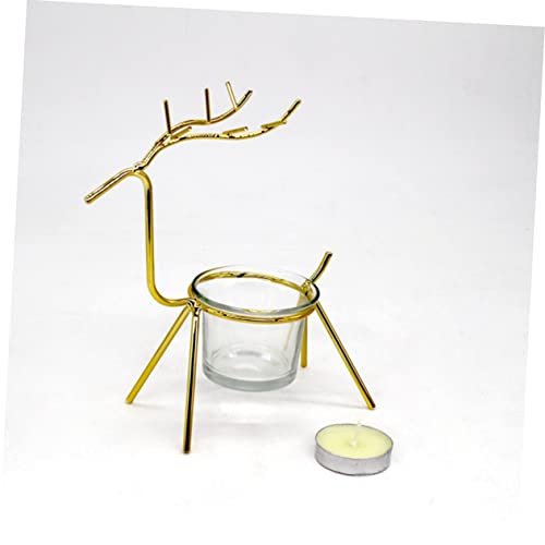 Bestonzon 2Pcs Antler Decor Wedding Decoration Home Decoration Reindeer Candle Holder Antler Candle Stand Metal Tealight Candlestick Decorate Golden Household Antlers Gold Trim Wedding Décor #TOP5