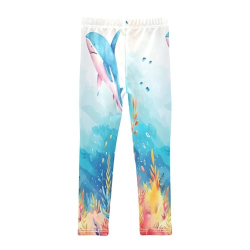 Toddler Girls Leggings Printed Yoga Pants Leggings Shark Coral for Kids2