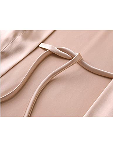 HOTOUCH Womens Bride Bridesmaids Satin Wedding Kimono Bridal Robe Sleepwear Champagne, X-Large