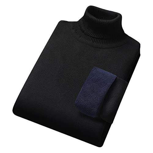 Suéter gola rolê - pulôver manga comprida folgada, suéter casual malha gola rolê e top grosso Kot-au