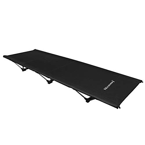 Niceway Oxford Portable Folding Bed Camping Cot with Storage Bag,Weight Capacity to 440 lbs, Strong Stable Collapsible Folding Camping Cot Great for Camping, Traveling and Home Lounging (CR1138)