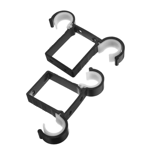 INOOMP 2pcs Curtain Track Brackets: Aluminum Ceiling Mount Support with Screw - Dual Rod Hanging Kit for Blackout Curtains Thermal Drapes