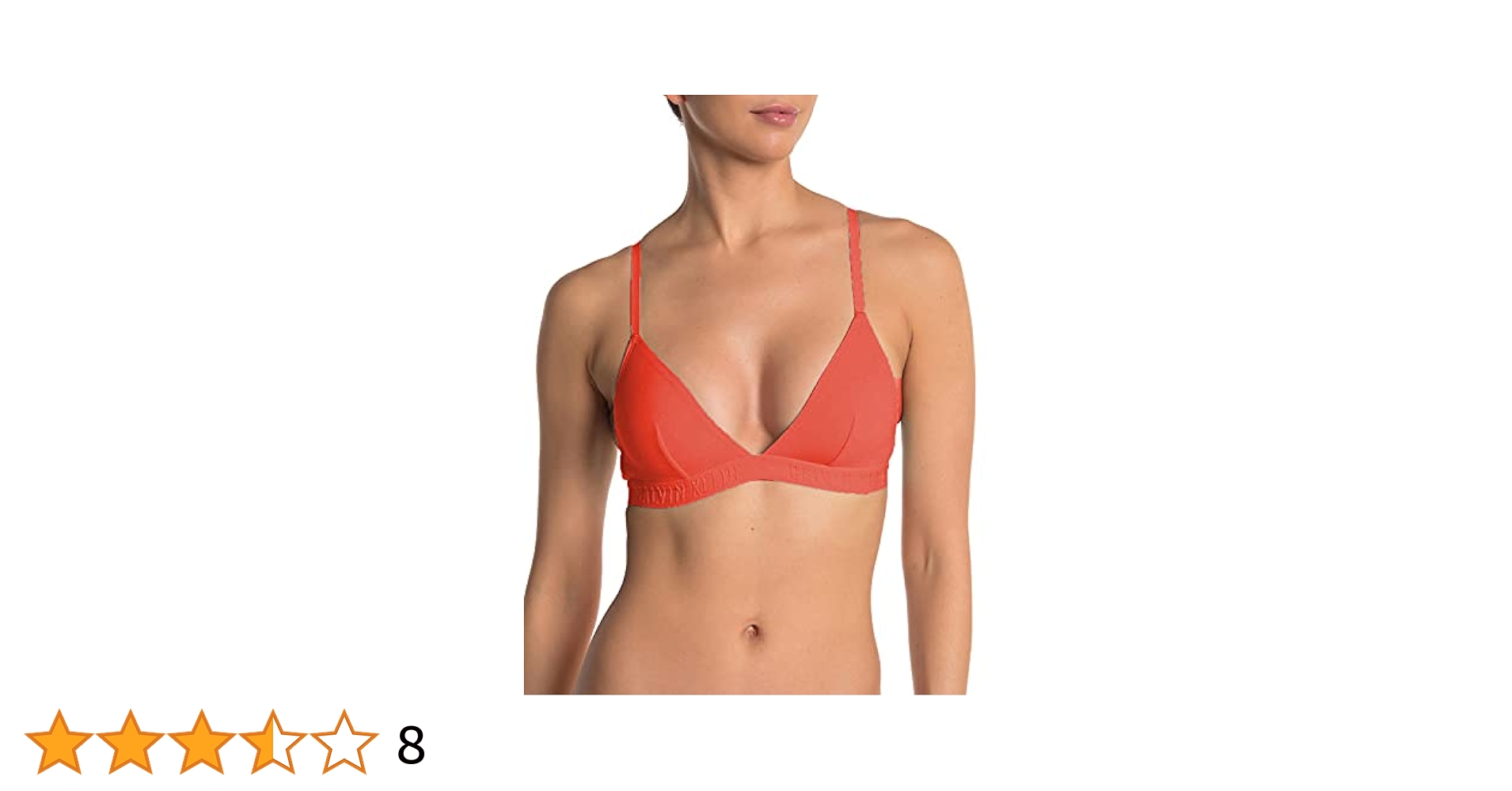 Calvin Klein Women`s Monochrome Logo Triangle Bralette