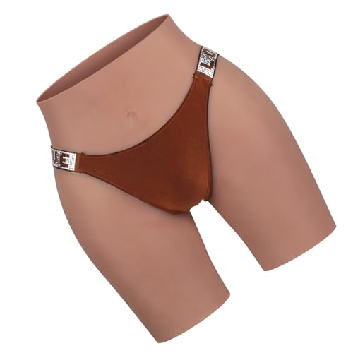 Image of Silicone Buttock-Shaping Panties | Fake Hip Enhancer Underwear for Crossdressers, Transgender Individuals & Drag Queens(29in-43in) Brown