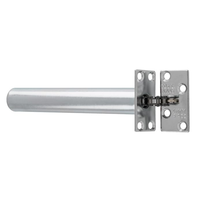 Kooples Hardware Square Concealed Chain Spring Door Closer Hidden Fit Internal Use Smooth Self-Closing Mechanism Slim Profile – Fixings Included (Polished Chrome)