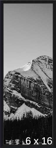 Frame It Easy 6 x 16 1/2 Satin Black Metal Frame (Ashford) 6x16.5 inches