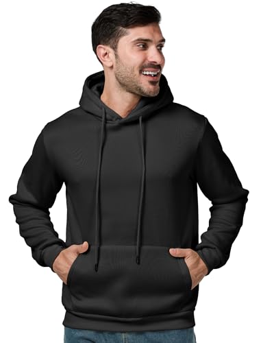 Mens Hoodies Pullover Casual Long Sleeve Drawstring Athletic Hooded Sweatshirt with Pockets3
