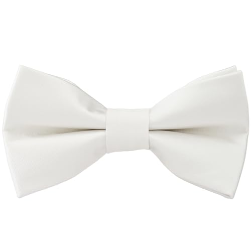 Image of Pre-Tied Adjustable Solid Tuxedo Bow Tie for Boys and Men