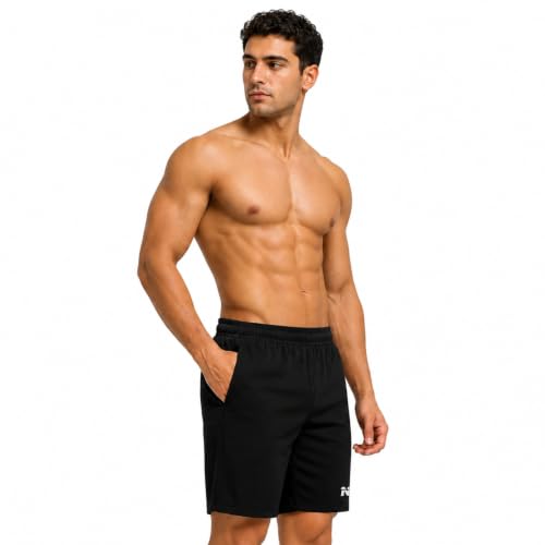 Image of NINQ Workout Half Pant for Man | Gym Shorts for Men with Drawstring Waist & 1 Zipper Pockets | Stylish Lightweight Shorts Pant for Men Sports