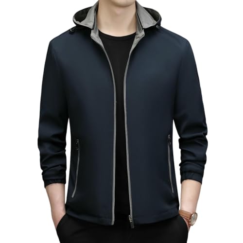 Veste mi-saison homme style business casual à capuche