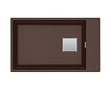 Franke Kubus 2 KNG 110-62 Dark Brown - Lavello da incasso, rettangolare, 1 vasca, 620 x 420 mm, colore: Marrone scuro