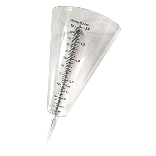 BCOATH Outdoor Cone Shaped Rain Gauge Transparent Rain Measuring Cup for Accurate Daily Rainfall Measurement for Lawn Garden and Sprinkler Watering Control