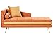 Produktbild Ré­ca­mi­e­re Samt orange mit goldenen Beinen linksseitig Gonesse