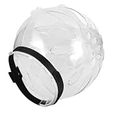Mikikit Casco Trasparente per Gatto in Abs Ampio Spazio e Molta Luce, Protezione Anti Morso Regolabile per Gatti in Fase di Recupero e Toelettatura