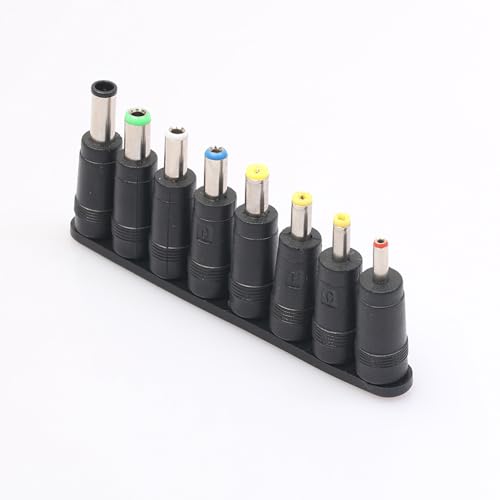 Einaus 1 stück 5.5x2.1 mm 8 in 1 Universal DC Netzteil Adapter Stecker Buchsen Adapter für Laptop Notebook Netzteil, AC DC Stecker-Set