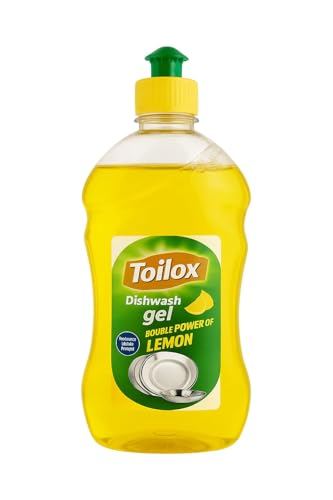 Image of Toilox Dish Wash Liquid 500ml - Pack of 2 (2 X 500ml) | Tough on Grease, Gentle on Hands