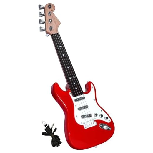 Persistence Juguete de Guitarra de 17 Pulgadas para NiñOs, Instrumentos Musicales de Guitarra EléCtrica de 4 Cuerdas para NiñOs, Juguete de Instrumento ElectróNico PortáTil,B