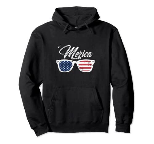 Merica Awesome Vintage Patriotic Designs Presente Sudadera con Capucha
