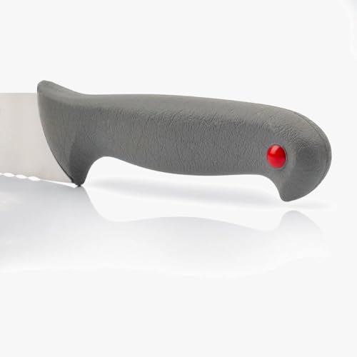 Miniatura 5 de Arcos Serie Colour Prof - Cuchillo Pastelero - Hoja Serrada De Acero Inoxidable Nitrum De 250 Mm - Mango De Polipropileno Recubierto De Elastómero Color Gris
