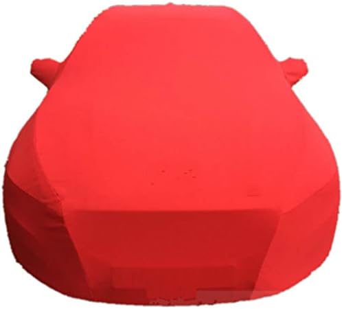 Boobo Custom Fit for Mustang 2014-2019 Luxury Stretch Satin Cashmere Car Cover (Red)