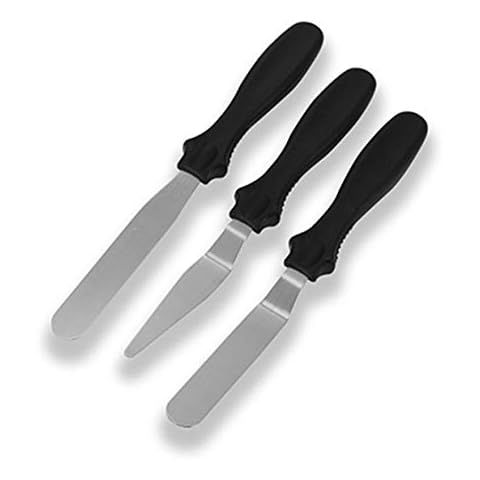 Timetided 3pcs Blade Angled Espatula Spatula Cake Icing Spatula Smooth Filling Tool Cutter Set Wedding Valentine Baking Pastry Tool Cover