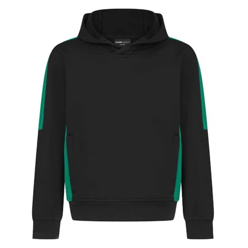 Sweat à capuche enfant Finden Hales noir émeraude 5-6 ans pour le sport et loisirs