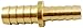 MettleAir 129-8-6-1 PK 1/2" ID x 3/8" ID Reducer Barb Mender/Splicer/Joiner/Union Fitting Brass Tubing Hose Adapter/Coupler