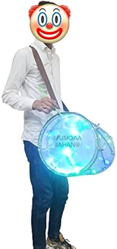 Spl. Fiber Transparent Bhangra Dhol 13.2 with Disco light Include...