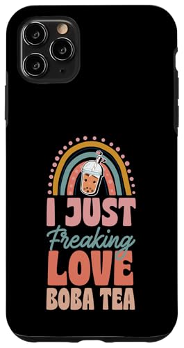 I Just Freaking Love Boba Tea �{�w�~�A�� ���C���{�[ �g�����f�B �{�[�z�[ �X�}�z�P�[�X iPhone 11 Pro Max �p