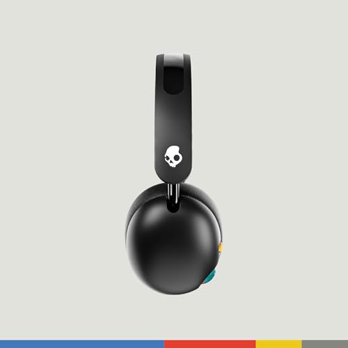 Skullcandy Grom Wireless Headphones, Volume-Limiting Audio, Comfortable Over-Ear Fit, Designed for Kids 6+, Up to 45 Hours Battery, Backup 3.5mm AUX Cable Included with Built-in Microphone - Black by Skullcandy - Image 2