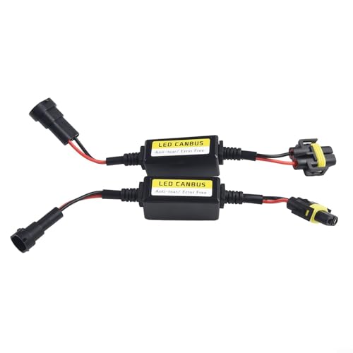 2X Résistance Anti-Erreur et Anti-Scintillement pour Phare LED H11 - Décodeur Adaptateur Canbus pour Systèmes de Voiture et Camion avec Conception Étanche...